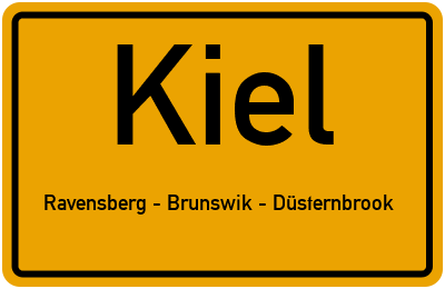 Straßenverzeichnis Kiel Ravensberg - Brunswik - Düsternbrook