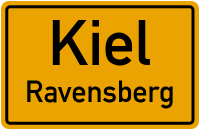 Ortsschild Kiel Ravensberg