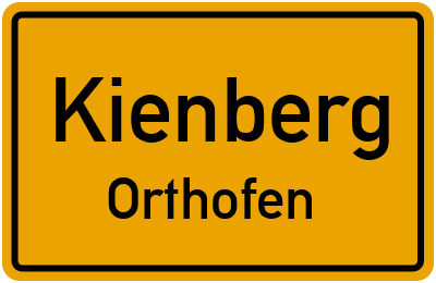 Ortsschild Kienberg Orthofen