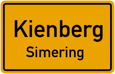 Ortsschild Kienberg Simering
