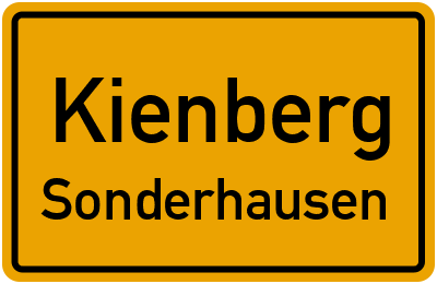 Ortsschild Kienberg Sonderhausen