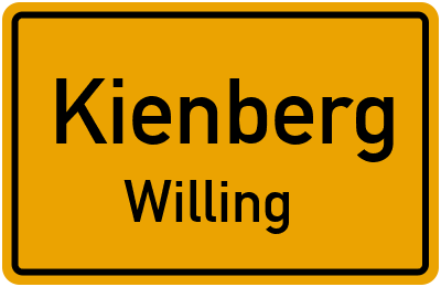 Ortsschild Kienberg Willing