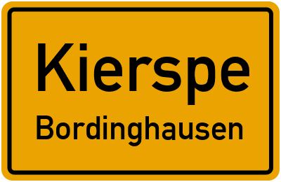 Straßenverzeichnis Kierspe Bordinghausen