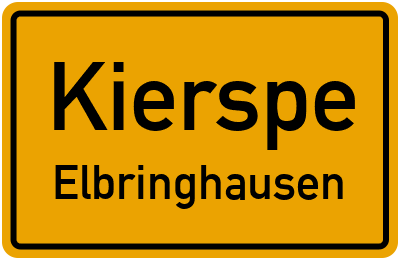Straßenverzeichnis Kierspe Elbringhausen