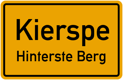 Straßenverzeichnis Kierspe Hinterste Berg