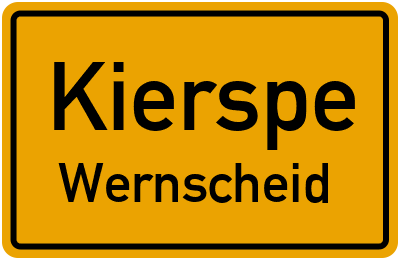 Straßenverzeichnis Kierspe Wernscheid