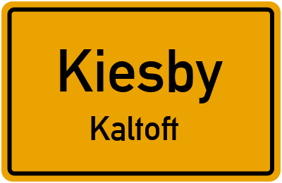 Straßenverzeichnis Kiesby Kaltoft