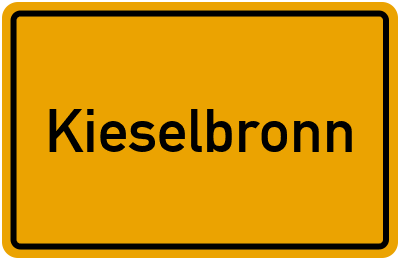 Ortsschild von Gemeinde Kieselbronn in Baden-Württemberg
