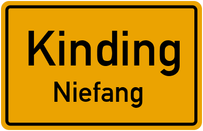 Ortsschild Kinding Niefang