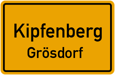 Ortsschild Kipfenberg Grösdorf