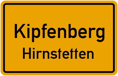 Ortsschild Kipfenberg Hirnstetten