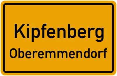 Ortsschild Kipfenberg Oberemmendorf