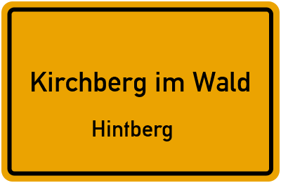 Straßenverzeichnis Kirchberg im Wald Hintberg