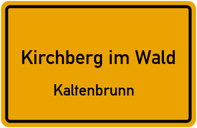 Straßenverzeichnis Kirchberg im Wald Kaltenbrunn
