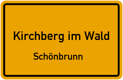 Straßenverzeichnis Kirchberg im Wald Schönbrunn