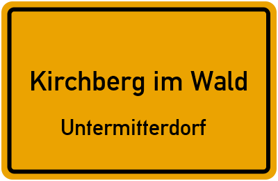 Straßenverzeichnis Kirchberg im Wald Untermitterdorf