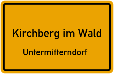 Straßenverzeichnis Kirchberg im Wald Untermitterndorf