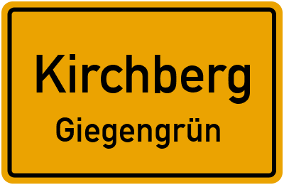 Straßenverzeichnis Kirchberg Giegengrün