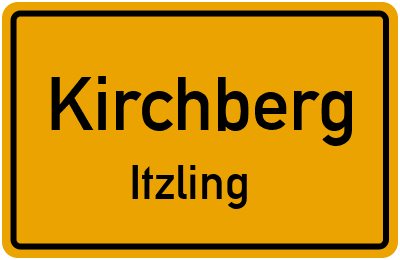 Ortsschild Kirchberg Itzling