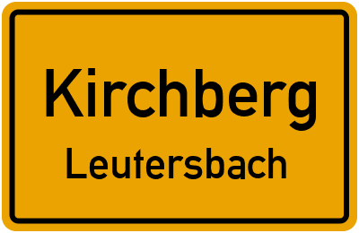 Straßenverzeichnis Kirchberg Leutersbach