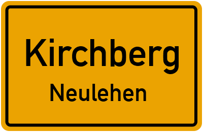 Ortsschild Kirchberg Neulehen
