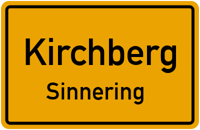 Straßenverzeichnis Kirchberg Sinnering