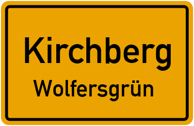 Straßenverzeichnis Kirchberg Wolfersgrün