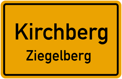 Ortsschild Kirchberg Ziegelberg
