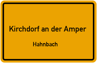 Straßenverzeichnis Kirchdorf an der Amper Hahnbach