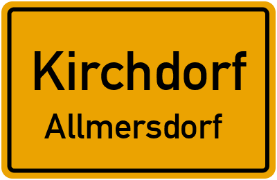 Ortsschild Kirchdorf Allmersdorf