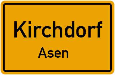 Straßenverzeichnis Kirchdorf Asen