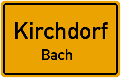 Straßenverzeichnis Kirchdorf Bach