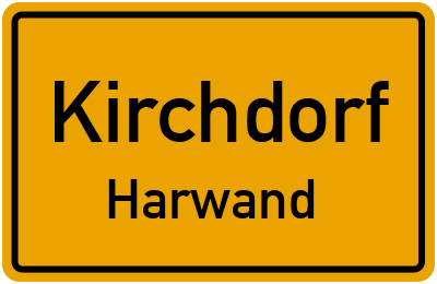 Ortsschild Kirchdorf Harwand