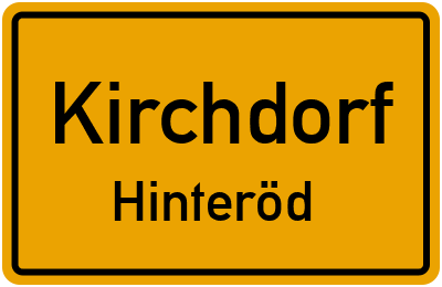 Straßenverzeichnis Kirchdorf Hinteröd