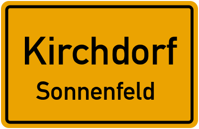 Straßenverzeichnis Kirchdorf Sonnenfeld