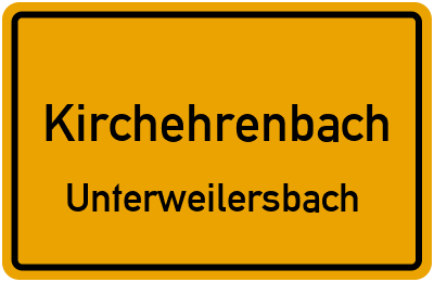 Straßenverzeichnis Kirchehrenbach Unterweilersbach