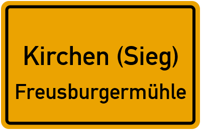 Straßenverzeichnis Kirchen (Sieg) Freusburgermühle
