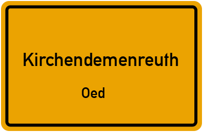 Straßenverzeichnis Kirchendemenreuth Oed