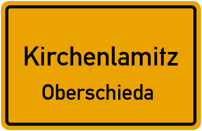 Straßenverzeichnis Kirchenlamitz Oberschieda