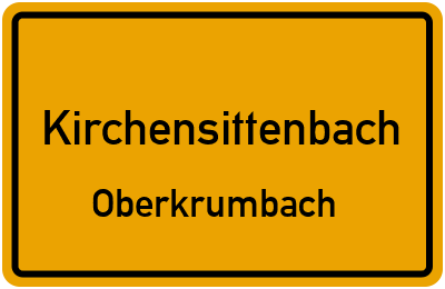 Straßenverzeichnis Kirchensittenbach Oberkrumbach