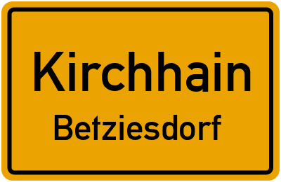 Ortsschild Kirchhain Betziesdorf