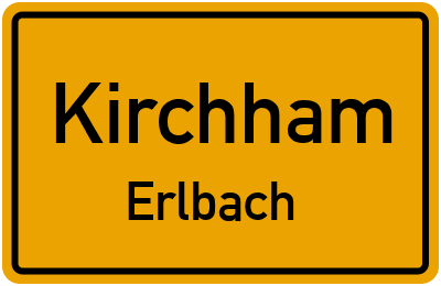 Ortsschild Kirchham Erlbach