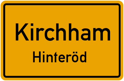Ortsschild Kirchham Hinteröd