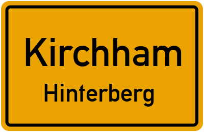 Ortsschild Kirchham Hinterberg