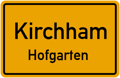Ortsschild Kirchham Hofgarten