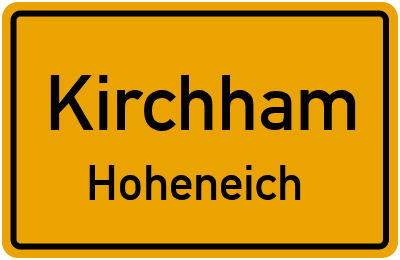 Ortsschild Kirchham Hoheneich
