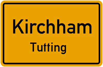 Ortsschild Kirchham Tutting