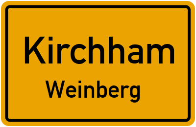 Ortsschild Kirchham Weinberg