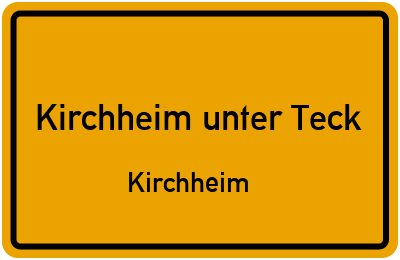 Straßenverzeichnis Kirchheim unter Teck Kirchheim