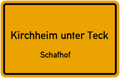 Straßenverzeichnis Kirchheim unter Teck Schafhof